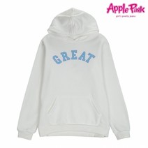 애플핑크 레터링 베이직 후드티 APK8O603GSI