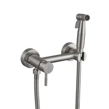 부착형 초소형 슬림 비데 듀얼노즐 Samodra 핫/콜드 핸드 헬드 비데, 01 Brushed Nickel, 01 Brushed Nickel