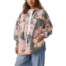 FREE PEOPLE 프리피플 프리 루비 옴브레 스트라이프 코튼 블랜드 셔츠 자켓