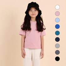 더팀 남여공용 주니어 20수 무지 반팔 티셔츠 (9컬러)