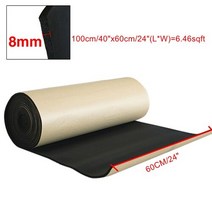 X AUTOHAUX 3mm/5mm/8mm/10mm 두께 자동차 흡음 소음 단열 셀 폼 코튼 데드너 매트, 8mmx100cmx60cm, 협력사