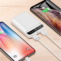 50000 mah 보조베터리 휴대용 급속 충전기 USB 충전 삼성 아이폰 샤오미, 검정