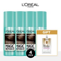(현대Hmall) H몰기획 로레알파리 매직 리터치 4개 (색상선택)+디펜더 브라이트클리어 5.5ml, 브라운*4개, 브라운*4개