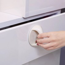 차차미 6개 다양도 접착식 문 손잡이 도어핸들, 화이트