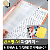 엑셀서류 간편정리 컬러풀 반투명 케이스 화일종류 서류정리 문구사이트 서류보관