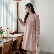 [제작] [리얼핏]원리어 벨트 미디 원피스 68965 빅사이즈 여성의류