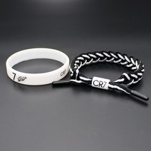 축구유니폼 C로메시 Neymar 전 스타 레알 마드리드 바르셀로나 팔찌 실리콘 생일 손목 띠 꼬임 야광 2319211012, 블랙 C뤄 위빙 라탄 2개입 블랙 C