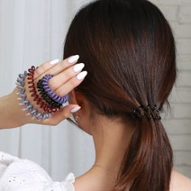 전화기머리끈 자국안남는 얇은 스프링 고무줄 빈티지 10color