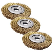 플렌티 평브러쉬 4인치 철 3개 녹 제거 솔 철솔 쇠솔 바닥 청소 기계, 평브러쉬4인치철3개