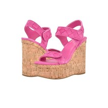 게스 Cataline 웨지 여자여름샌들 슬리퍼힐 핑크 스웨이드