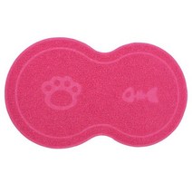 예쁜 그릇 집들이 선물깨끗한 PVC 애완 동물 강아지 고양이 먹이 매트 패드 귀여운 침대 접시 그릇 음식 물, 01 Red