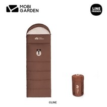 캠핑가방 Mobi Garden-프렌즈 캠핑용 침낭 후드 머리 타입 오른쪽, 03 brown(left)