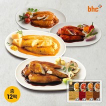 bhc 시그니쳐 닭안심살 4종 12팩 세트 (뿌링클/핫초킹/맵스터/딥커리), 뿌링클12