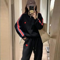 와이드 여성 가을 트레이닝복 세트 셋업 짐웨어