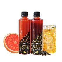 [냉장배송]티바인 카페에서 먹던 그 맛! 무설탕 홍차 레몬 자몽 허니 블랙티 아이스티 400ml, 자몽허니블랙티2병