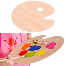 나무 물감팔레트 우드수채화물감판 미술핸드파레트, 제품선택, 사각 - 대