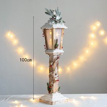 크리스마스 빛나는 장식 목조 주택 거리 램프 장식 쇼핑몰 창 카페 인테리어 장면 드레싱 용품, J