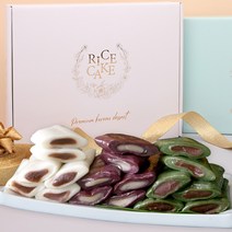 [시루조아] 3색 앙금 절편 선물 세트 1.8kg 화이트골드 박스 추석 명절 떡 감사 답례, 30개입, 60g