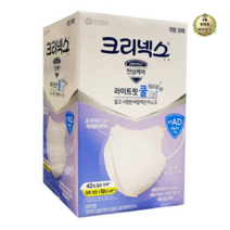 크리넥스 KF-AD 시원한 비말 차단 라이트핏 쿨 귀가편한 마스크 대형 30입, 대형/30매입, 12세트