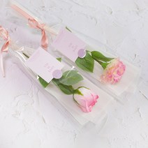 비누꽃 꽃한송이 한송이포장 장미 카네이션 어버이날 스승의날 성년의날, 연핑크그라데이션