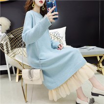 니트원피스 루즈핏 겨울원피스 롱니트빅사이즈P15