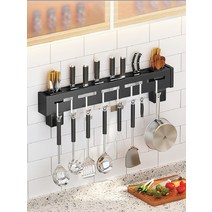 주방칼꽂이 싱크대칼꽂이 칼거치대 칼블록 무타공접착식, 실버, 60cm