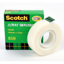 쓰리엠 스카치 매직테이프 리필 810 18mm x 32m, 혼합 색상, 3개
