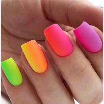 바캉스네일 썸머 핫핑크 네온그린 형광노랑, S045 피치베이지