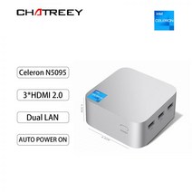 산업용컴퓨터 산업용PC 미니PC 산업용피씨 Chatreey-인텔 쿼드코어 N5095 N100 포켓 컴퓨터 윈도우즈 11Pro 3xHDMI 출력 2xGigabit 이더넷, 128G SSD_AU, N5095 16G RAM
