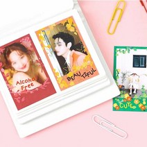 나뭇잎디자인스티커 사진 폴라로이드 꾸미기 인기 다꾸템 나뭇잎, 선택:빨강, 단품