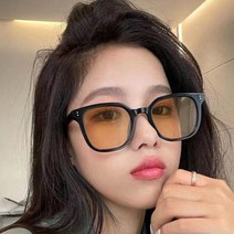 선글라스 남여공용 검정 뿔테 검은색 주황색 안경렌즈