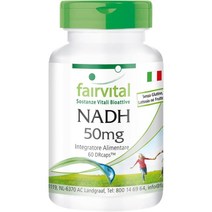 fairvital Fairvital | NADH 50mg- 2 개월 동안 - 비건 채식 - 고용량 -60 캡슐 - DRCAPS® 지연된 릴리스, 2개