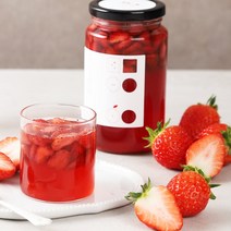 [당일발송] 담아요 국내산 생딸기 딸기청 수제과일청 카페용 카페납품 딸기라떼 딸기우유 리얼딸기청, 1팩, 딸기청 600g
