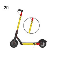 전기스쿠터 전기차 전기오토바이 용품 부품 1 대 20 색 반사 스타일링 스티커 야간 안전 스케이트 보드 경고 스트립 xiaomi mijia m365 용 전기 스쿠터, 이십