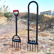 작물 캐기 수확기 쟁기 감자 고구마 삼지창, 더블 바 헤비 틸러, 1개