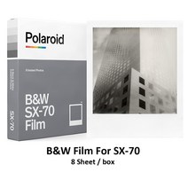 1상자 폴라로이드 B & W/컬러 필름 인스턴트 사진 용지 8 매 SX-70 인스탁스 카메라, 02 Black and White Film