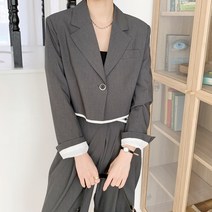 린다샵 인몬델 카라 원버튼 베이직 크롭 자켓-cpjk4790k32