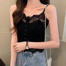 일호장신구 단추포인트 레이스 나시