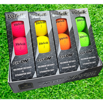 볼빅 비비드 플라이온 2피스 3피스 선물 무광 컬러 골드 VOLVIK FLYON 12구