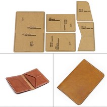 원데이클래스 가죽공방 카드지갑만들기 diy 여권 홀더 드로잉 샘플 크래프트 종이 템플릿 수제 가죽 지갑 디자인 바느질 스텐실 공예품 도구 ​​용품, 크라프트지 템플릿