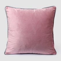 벨벳 쇼파 쿠션 소파 쿠션커버 무지 45 사각 예쁜 패브릭 거실 쿠션 스타일K, 인디핑크 커버