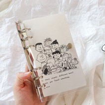 화이트투명 스누피 찰리 다이어리