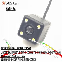 EEMRKE-자동차 후방 카메라 트랙 리버싱 가이드 궤도 르노 콜레오스 삼성 QM5 CCD HD, 02 4-led