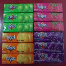 12 Sugus Chewy Candy Candies Bar Mix Flavor Orange Raspberry Green Apple Grape From Thailand, 1
