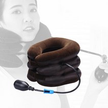 목 중괄호 풍선 단일 파이프 자세 교정 척추 정렬 반 양털 통기성 베개 홈 자세교정방석, 커피