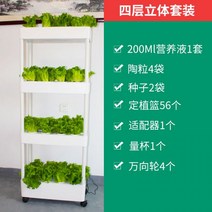 실내 텃밭 가꾸기 흙없는 수경 재배기 이동식 야채 채소 꽃 심기 상자 장비, 04-새로운 4겹 입체 물순환복, 01-큰