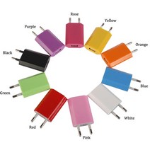 마이크로 USB EU 플러그 AC 5V 1A 벽 충전기 범용 휴대용 여행 전원 어댑터 삼성 화웨이 아이폰 Xiaomi HTC 10 색상, 01 1PCS_07 Orange
