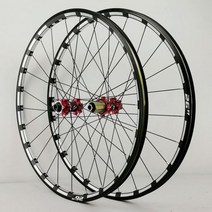 PASAK MTB 자전거 퀵 릴리스 밀링 삼측 림 26/275/29 인치 스루 액슬 11/12 스피드 디스크 브레이크 휠 24 시간 4 개 베어링, Axle 27.5inch Red_clincher