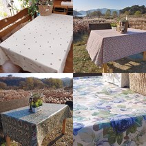 (본핸드메이드) 국산 고급 린넨 방수 테이블보, 5.로즈핑크(방수), 6인(직사각) 130 x 210