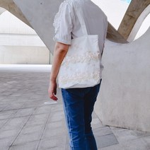 자수 레이스 에코백 캔버스가방 숄더백